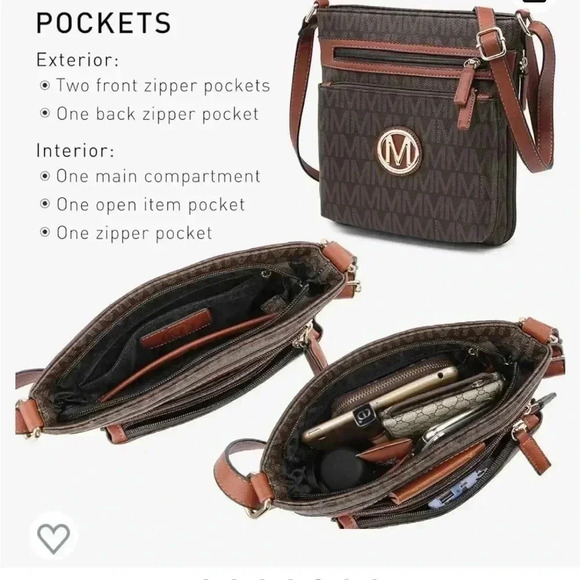 NWT Marco  vegan leather crossbody - Picture 4 of 5